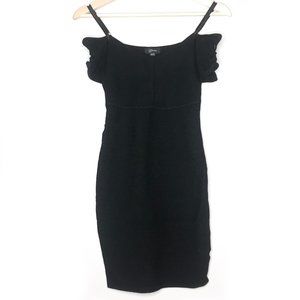 Guess Cold Shoulder Bodycon Black Dress